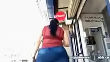 Preview 1 of Fat Daddy Wet - Big booty jeans latin voyeur