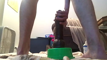 Preview 1 of Caught Wanking Milf - Huge new toy