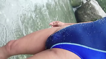 Preview 2 of Catrina Halili Pilipino Scandal - Ray Ayanashi japanese slave crossdresser swimsuit Water play1