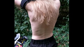 Preview 4 of Teens Mit Dicken Titten 4 - Changing Clothes in Park and fun  Shiny Crystal