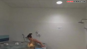 Preview 1 of Aletta O En - brother convinces his stepsister to fuck in the jacuzzi