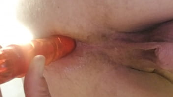 Preview 3 of Old Fat Man Cuming - Gay solo assfucking with fake dick