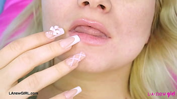 Preview 1 of Shemale Line - Flawless Blonde Beauty shows her sexy body