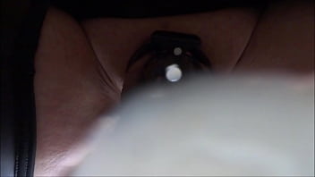Preview 2 of Wet Fantasy - electro estim stimulation,  cum milking with chastity device