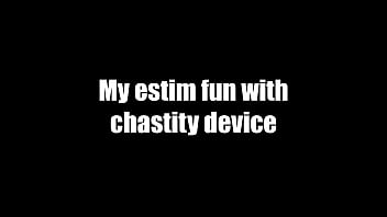 Preview 1 of Wet Fantasy - electro estim stimulation,  cum milking with chastity device