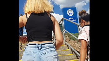 Preview 2 of Teen X Art Mmf - Bus station booty