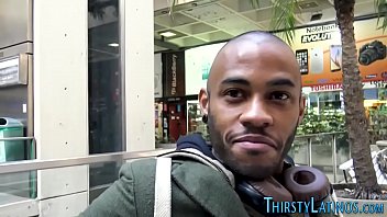 Preview 1 of Zaskia Gotik Bugil - Ripped ebony latino gobbles big cock