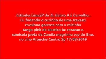 Preview 1 of Wonderful Pecker Full Movie - Cdzinha LimaSP eu fodendo uma trava loira no cine com a calcinha tanga Pink com elastico  Bc da Camila magrinha esp Bno  17082019