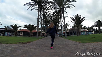 Preview 3 of Xsenj Wife - TRAVEL SHOW ASS DRIVER - Street dance Sasha Bikeyeva. Gran Canaria Maspalomas