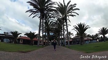 Preview 1 of Xsenj Wife - TRAVEL SHOW ASS DRIVER - Street dance Sasha Bikeyeva. Gran Canaria Maspalomas