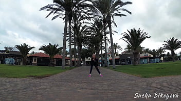 Preview 4 of Xsenj Wife - TRAVEL SHOW ASS DRIVER - Street dance Sasha Bikeyeva. Gran Canaria Maspalomas