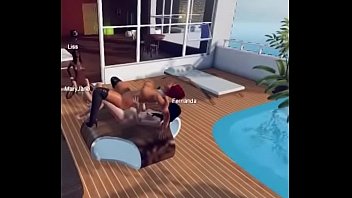 Preview 1 of Touch Forcesex - Uma festinha L&eacute_sbica no 3DXChat Part 3