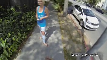 Preview 1 of Nini Smalls Chub Boy - Super sexy icy blonde blows me outdoors for money