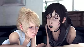 Preview 4 of Asian Cute Gril Sex Videos - 「Teamwork Makes the Dream Work」by lazyprocrastinator [Final Fantasy SFM Porn] (Audio by EvilAudio)