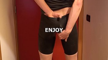 Preview 4 of Porn Filmikz Net Gays Xxx - Unboxing a brand new LATEX shorts with penis sheat