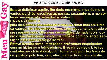 Preview 4 of Moxxx - Conto Er&oacute_tico: NA BRINCADEIRA MEU TIO COMEU MEU RABO - parte 2 t&aacute_ no canal