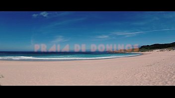 Preview 1 of Tits Bih - TRAVEL SHOW ASS DRIVER - Ferrol. Sasha Вikeyeva in a bikini on beautiful Spanish Doninos beach