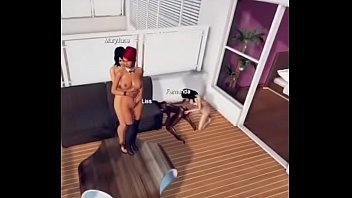 Preview 1 of Xxnxxx China - Uma festinha L&eacute_sbica no 3DXChat Part 2