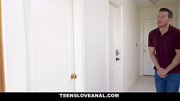 Preview 1 of 18old Fac - Skinny teen takes it up the ass before pussy smashing