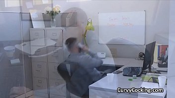 Preview 2 of Big Boobs Khloe - Sucked by slutty big tit boss at the office
