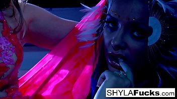 Preview 2 of Tiffany Rayne Untamed Teens - Busty Nikka obeys Shyla Stylez&#039_s commands in this erotic girl on girl sex