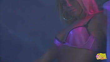 Preview 1 of Omb Porn Videos - Sensual blonde angel with huge boobs gets penetrated by lesbian babes big hard strapon