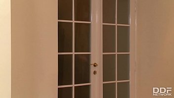 Preview 1 of Shcool Grill Sex Vidoes - Hot girl Sheila Grant gets her big natural boobs covered in loads of cream