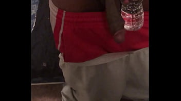 Preview 1 of Klister Bizarr - Playing with Big Dick on the soft dat bottle 8in my bad that&#039_s what Saweetie want haha Chyea dis HER TYPE!!!