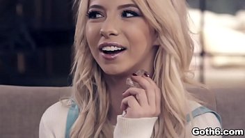 Preview 1 of Tiny Teen Money - Gothic teen babysitter Kenzie Reeves is so ready for an awesome threesome with her new honry employer and his wife.