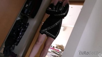 Preview 1 of 70 Olds - simona litttle black dress and pink hair quick jill off before party