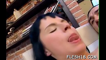 Preview 4 of A Loaded Wank - Mischievous brunette Dina gets lanced by big sausage