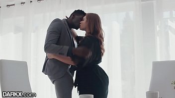 Preview 2 of Big Blck Guy - DarkX Skylar Snow Craves Coworker BBC