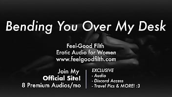 Preview 1 of Porndick In - Bent Over Your Desk at Work &amp_ Fucked by a Big Cock (www.feelgoodfilth.com Erotic Audio for Women)