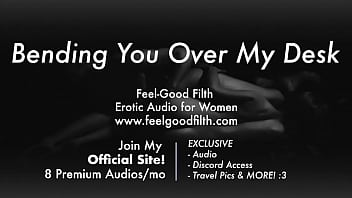 Preview 4 of Porndick In - Bent Over Your Desk at Work &amp_ Fucked by a Big Cock (www.feelgoodfilth.com Erotic Audio for Women)