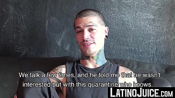 Preview 1 of Taylor Cole Nude - LatinoJuice.com - Kendro &amp_ Enzo - Charming guy Kendro fucks hard tattooed Enzo to cure his boredom