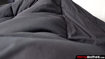 Preview 1 of Very Big Brest And Ass - PervyMother - Sexy Stepmother Sneaks Into her Stepson&#039_s Bed Sheets