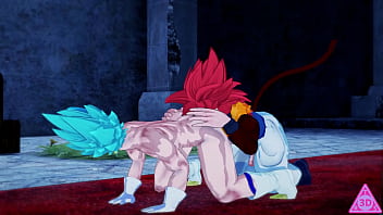 Preview 2 of Cum In Blow - Gogeta e Vegito si succhiano il cazzo a vicenda