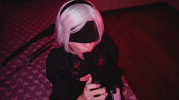 Preview 2 of Fuck With Babhi Ji - Cosplay Blowjob Sloppy Suck BBC with 2B
