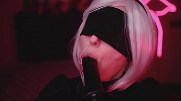 Preview 1 of Fuck With Babhi Ji - Cosplay Blowjob Sloppy Suck BBC with 2B