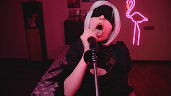 Preview 4 of Fuck With Babhi Ji - Cosplay Blowjob Sloppy Suck BBC with 2B
