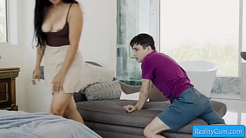 Preview 1 of 2 Teen Doggy - Busty mom teaches step son how to make sex (Dana Vespoli,  Ricky Spanish)
