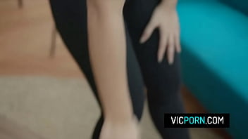 Preview 1 of My Mson - Cute teen brunette Luna Silver pussy stretched