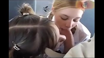 Preview 2 of Luna Star Lesbiam - hermosas c. atrapadas por el profesor terminan cogiendo en el bus escolar