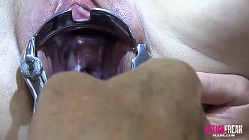 Preview 4 of Kampoz Memom - Fetish Freak Scene Cervix exam with a XXL sakura speculum