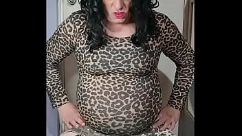 Preview 2 of Deep Choking Face - crossdresser is at it again what do you call this guys i call it penis fucking part 1