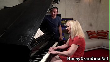 Preview 1 of Brittany Razavi Com - Blonde grandmother rides dick and gobbles