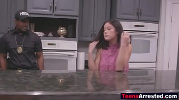 Preview 3 of Mom Sexy Fucking - Brunette teen has to suck black cops dick not to go to jail