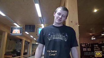 Preview 1 of Letina Sax - HUNT4K. La coppia e stanca di giocare a bowling,  il ragazzo vuole dei soldi,  la ragazza vuole il sesso