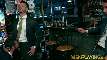 Preview 2 of Saixe Move - Handsome men in classy suits spitroasting pretty bottom