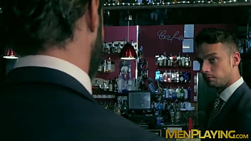Preview 1 of Saixe Move - Handsome men in classy suits spitroasting pretty bottom